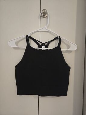 Black Tank Top And Biker Short Set
